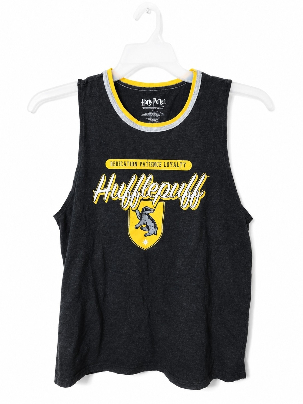 Warner Bros. Hufflepuff Black & Yellow Tank Top